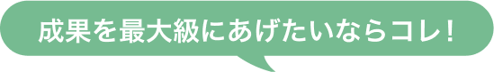 成果を最大級にあげたいならコレ！